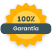 Imagen sólo con propósito de diseño: Icono sello con el texto 100% Garantía